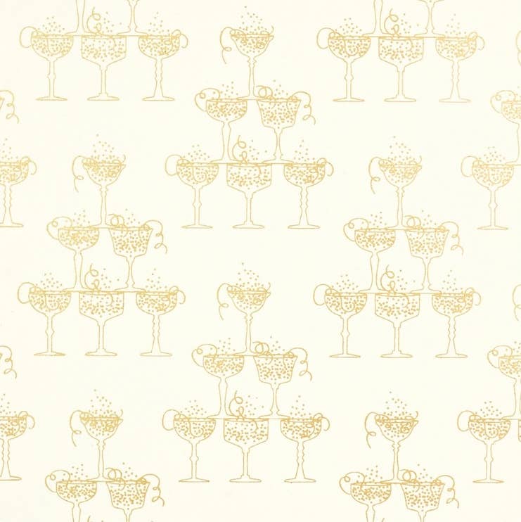 Champagne Coupes Gift Wrap Sheet
