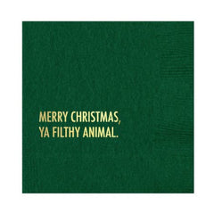 Filthy Animal Christmas Napkin