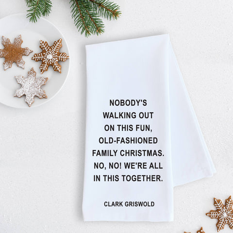 Fun, Old-Fashioned Family Christmas - Holiday Tea Towel
