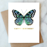 Blue Butterfly Birthday Card