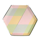 Pastel - Pink Plaid Small Paper Plates