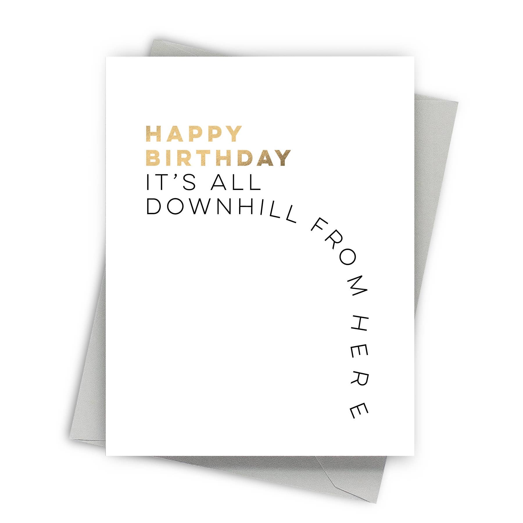 Downhill Birthday Card