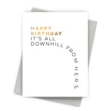 Downhill Birthday Card