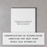Congratulations on Accomplishing Greeting Card