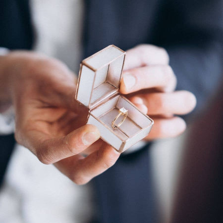 Frosted Pocket Engagement Ring Box