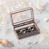 Elegant Glass Wedding Ring Box