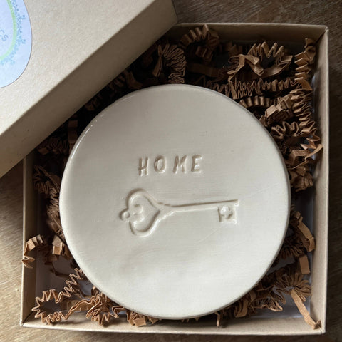 New Home Stamped Ceramic Trinket Dish