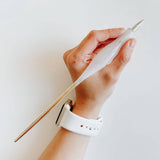 White Quartz Straight Calligraphy Penholder