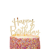 Luxe, Gold Acrylic Happy Birthday Cake Topper