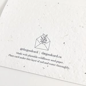 Classic Miss You - Plantable Greeting Card