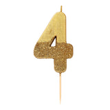 Gold Number Candle