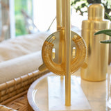 Gold Hanging Bar Tool Set with Marble Stand