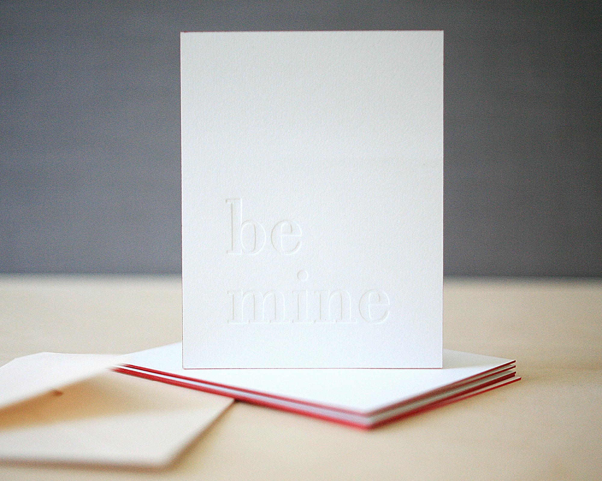 Be Mine Letterpess Valentine's Day Card