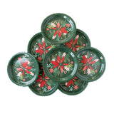 Botanical Poinsettia Christmas Plate