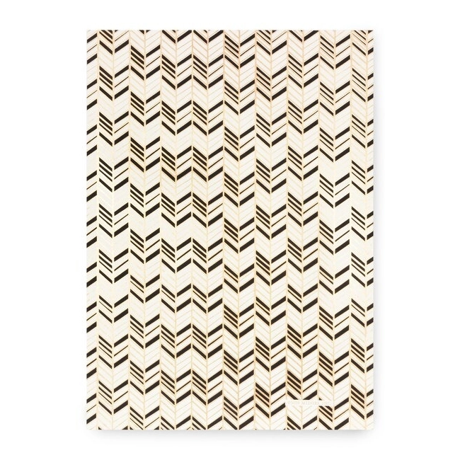 Chevron Cream & Gold Gift Wrap Sheet