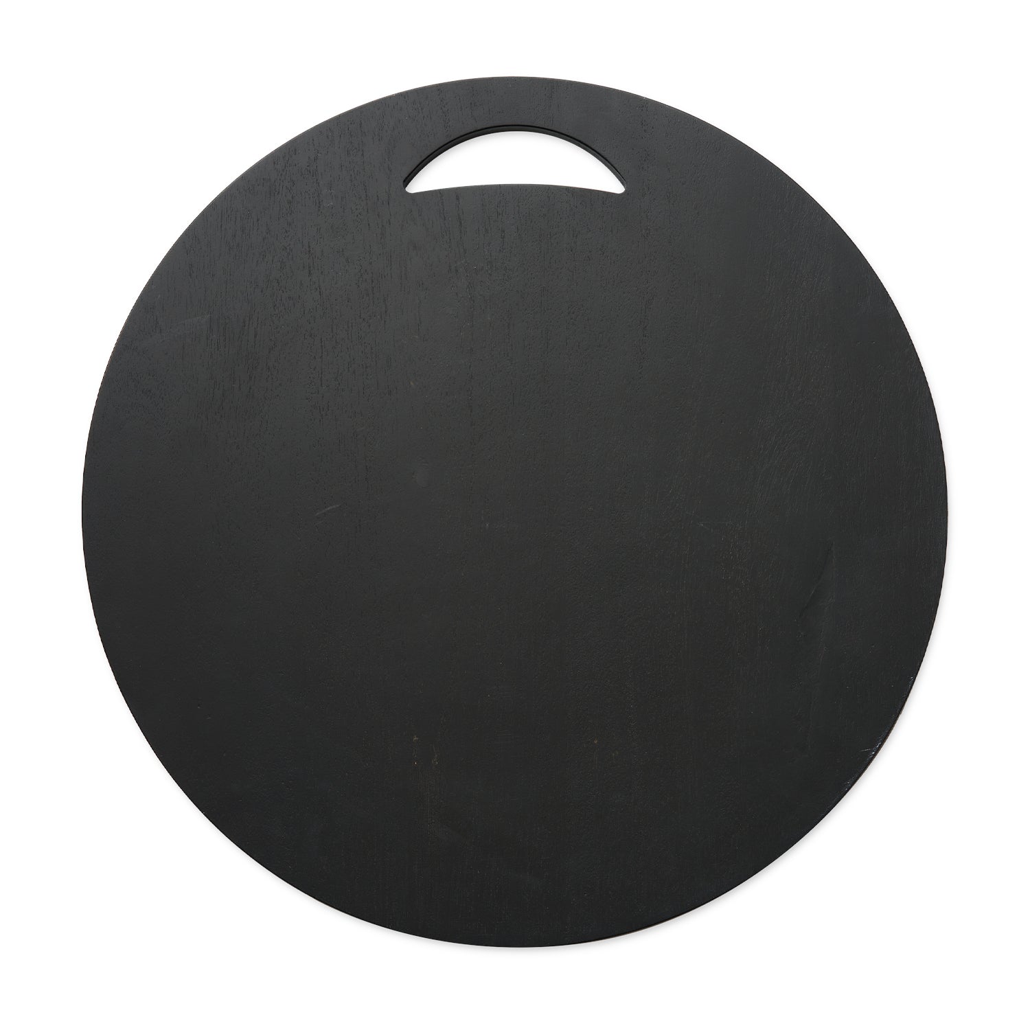 Black Acacia Round Board with Handle