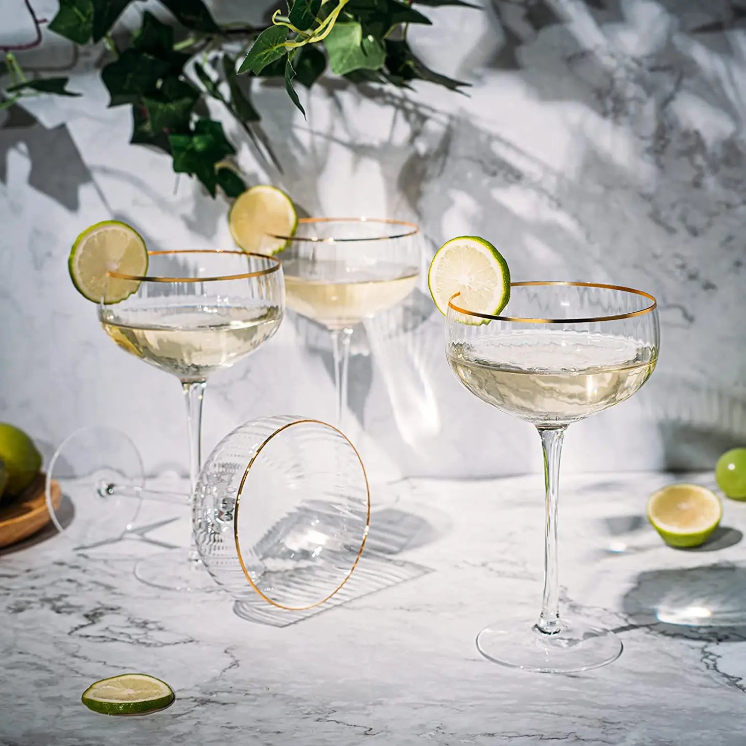 Martini Glasses, Iridescent Crystal Cocktail Glasses, Premium