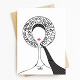 Dope Lady Greeting Card