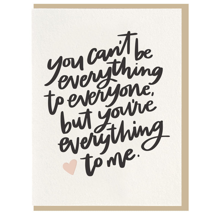 Everything to Me - Letterpress Card