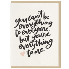 Everything to Me - Letterpress Card