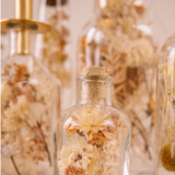 Bottle Dried Flowers with Candle