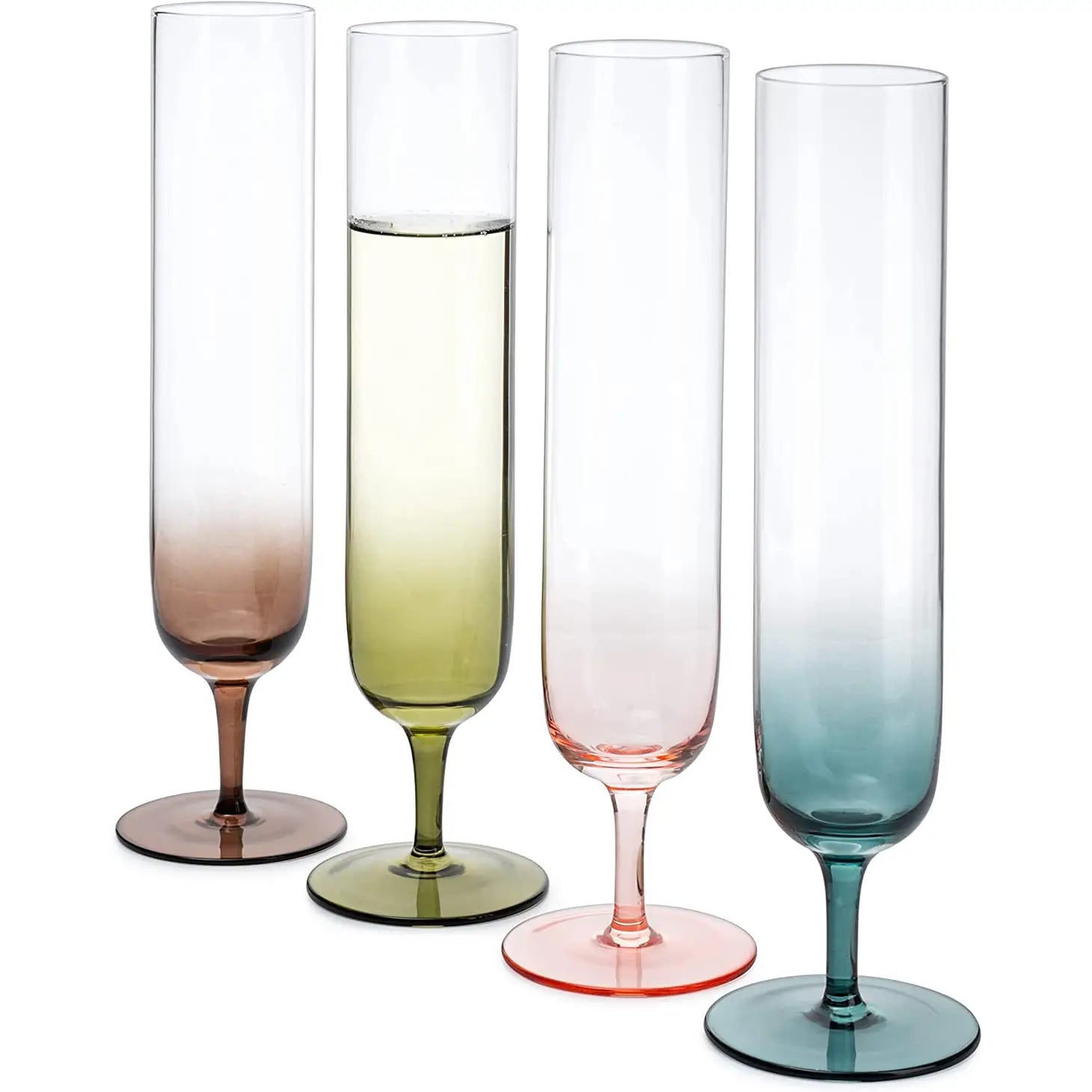 CHOOSE Your Glass Vintage Pink Colored Glassware Goblets Glasses for  Wedding & Showers Champagne Coupe Wine Glass Water Flutes Mixed Color 