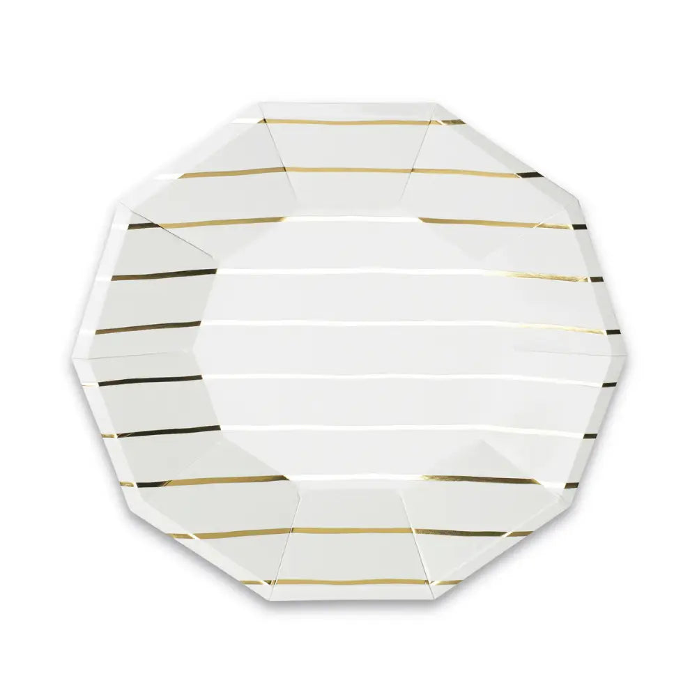 Frenchie Striped Gold Small Plates