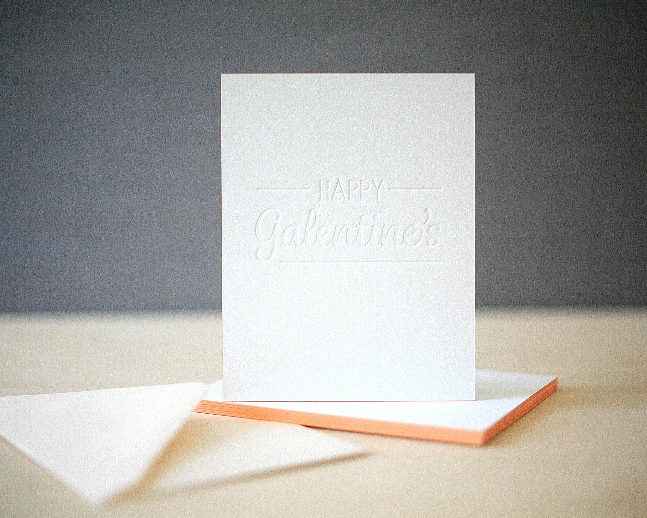 Happy Galentine's Letterpress Valentine's Day Card