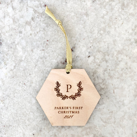 Custom Engraved Wood Ornament