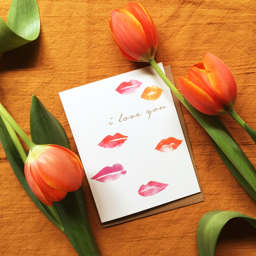 Lips	I Love You Card