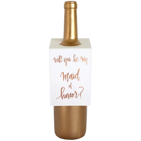 Will You Be My Maid of Honor Wine & Spirit Tag