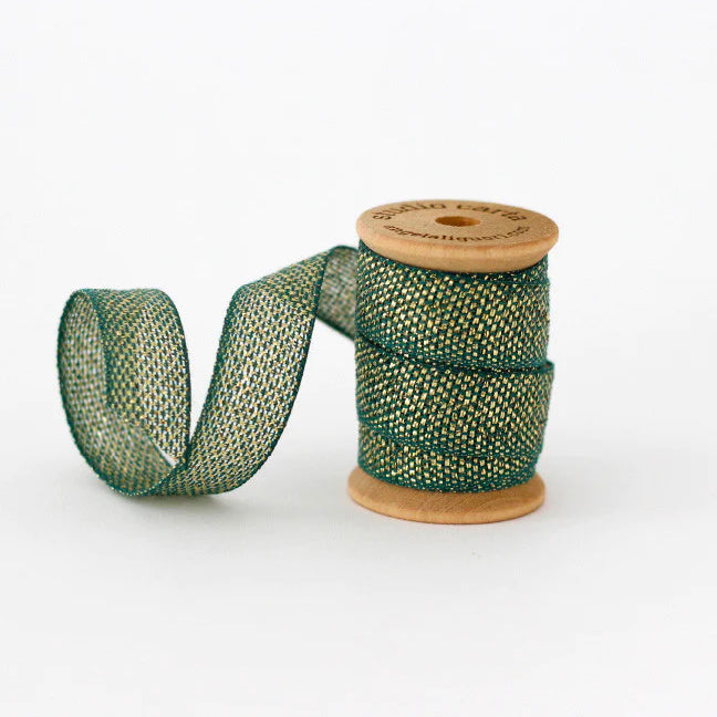 Metallic Loose Weave Ribbon Spool