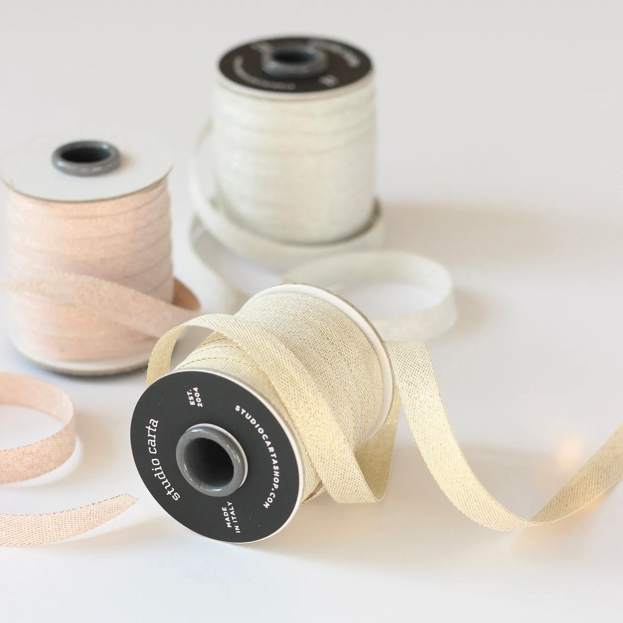 Metallic Woven Cotton Ribbon Spool