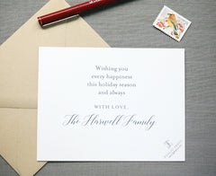 Silent Night Letterpress Holiday Card