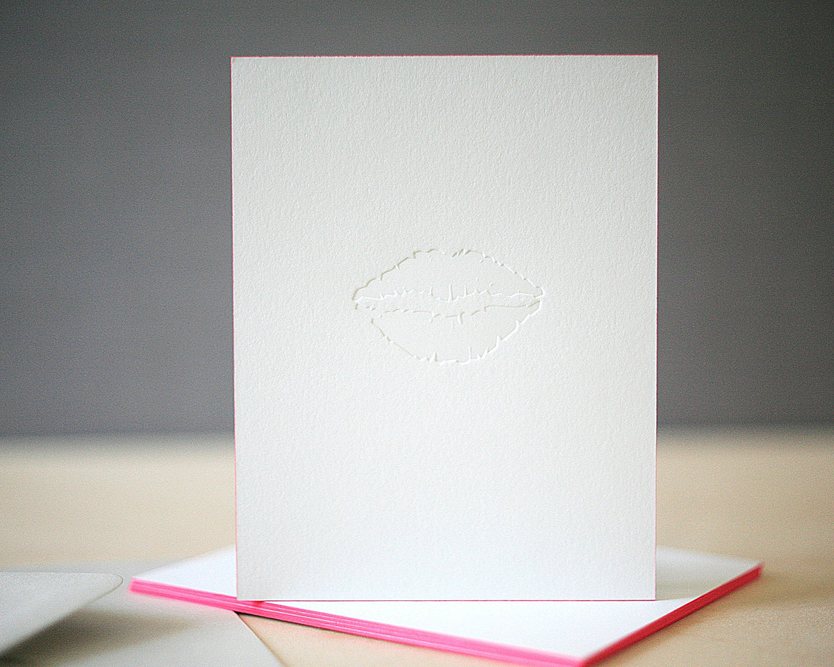Smooch Letterpress Valentine's Card
