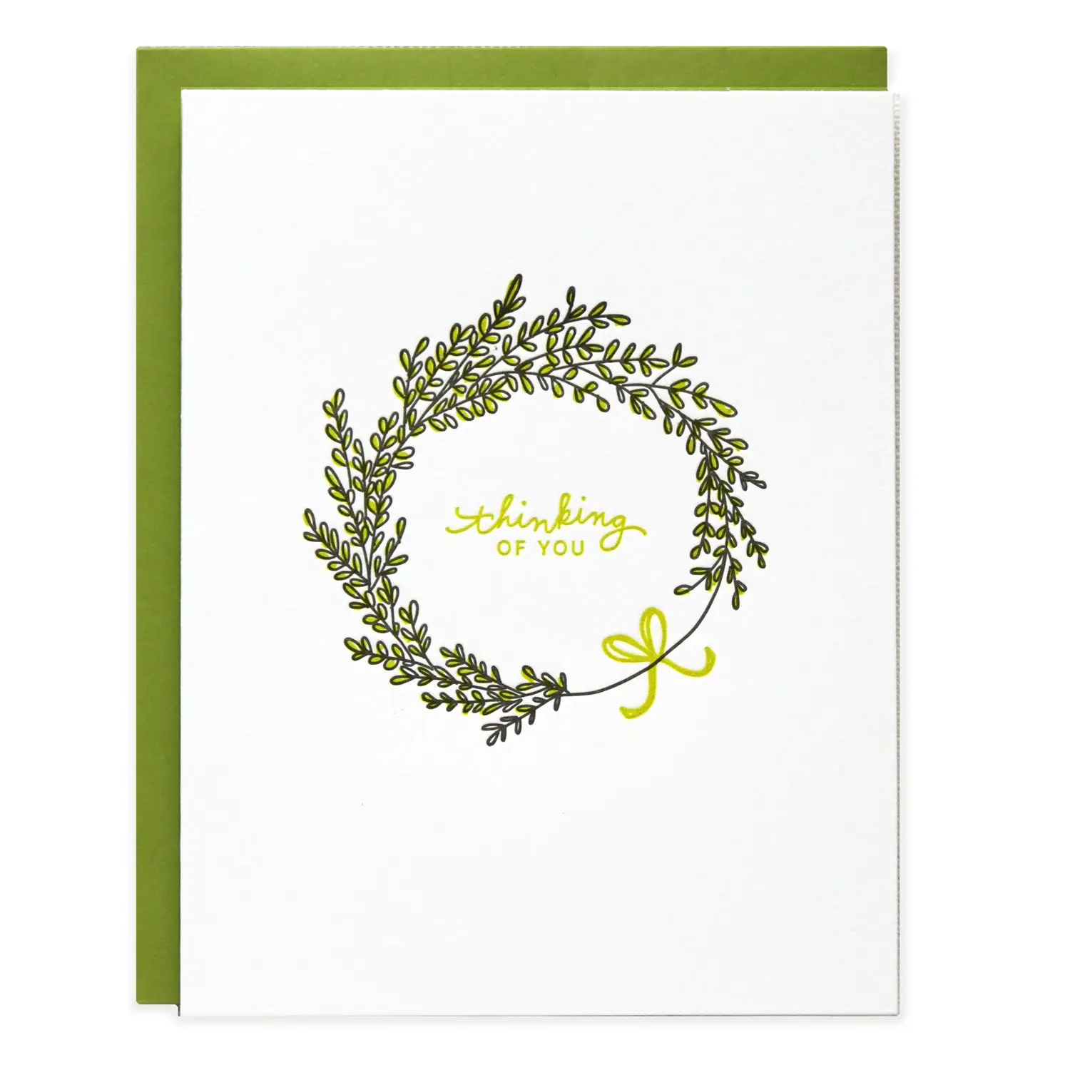 Thinking Of You Wreath Greeting Card