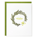 Thinking Of You Wreath Greeting Card
