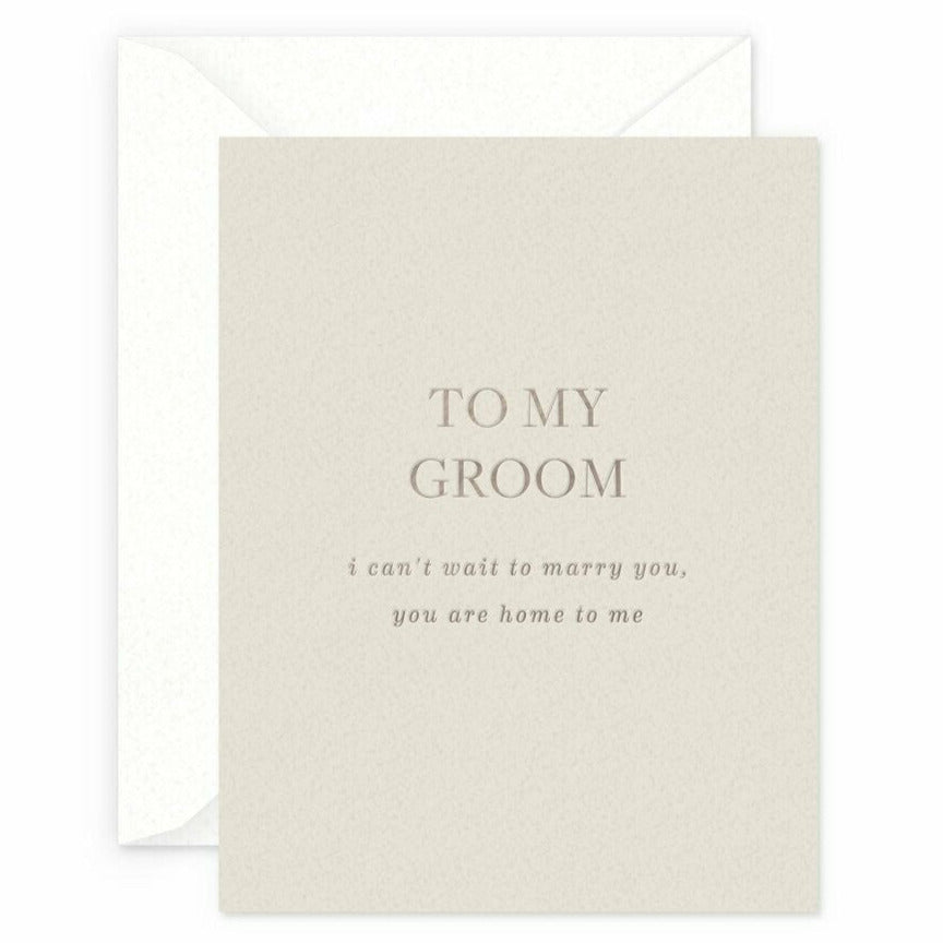 To My Groom Greeting Card
