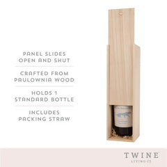 Single Bottle Wooden Wine Box