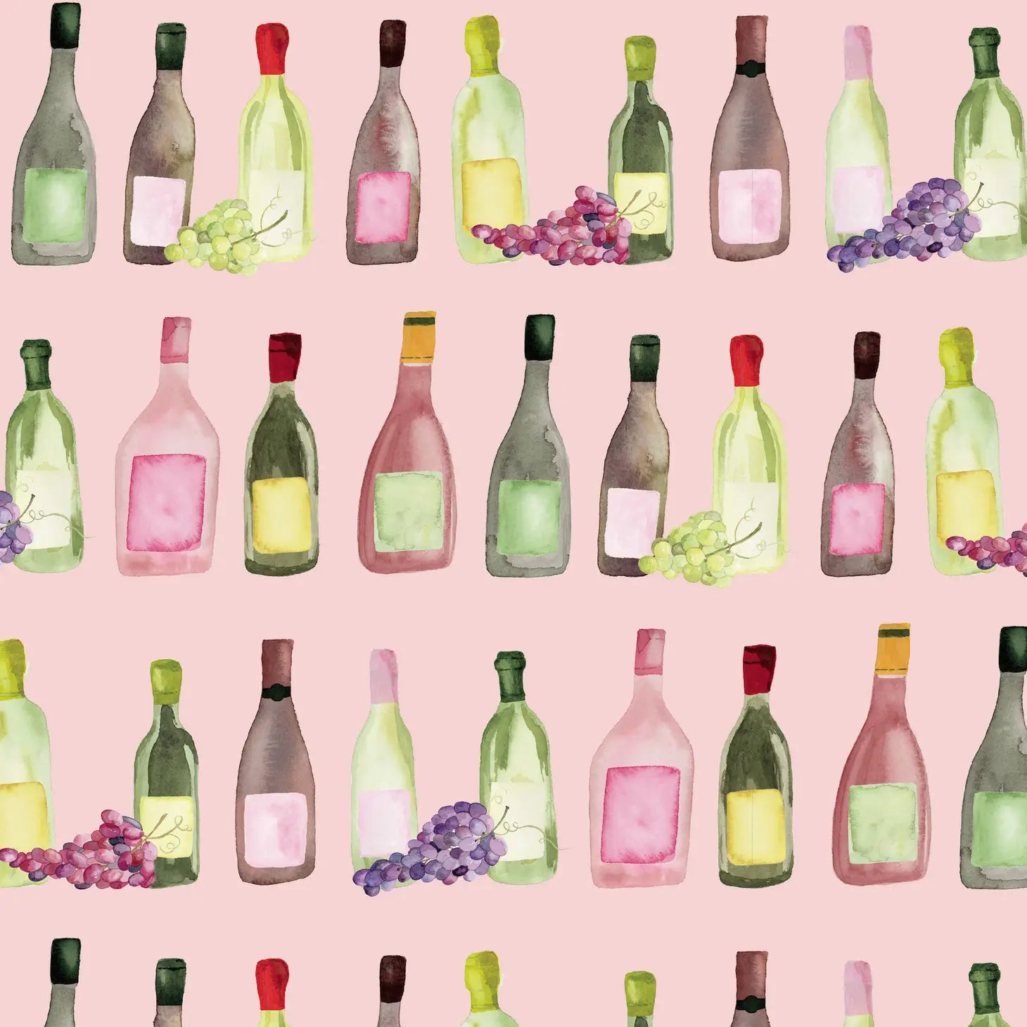 Wine Bottles Wrapping Paper Sheet