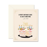 Birthday Party Without Cake Card