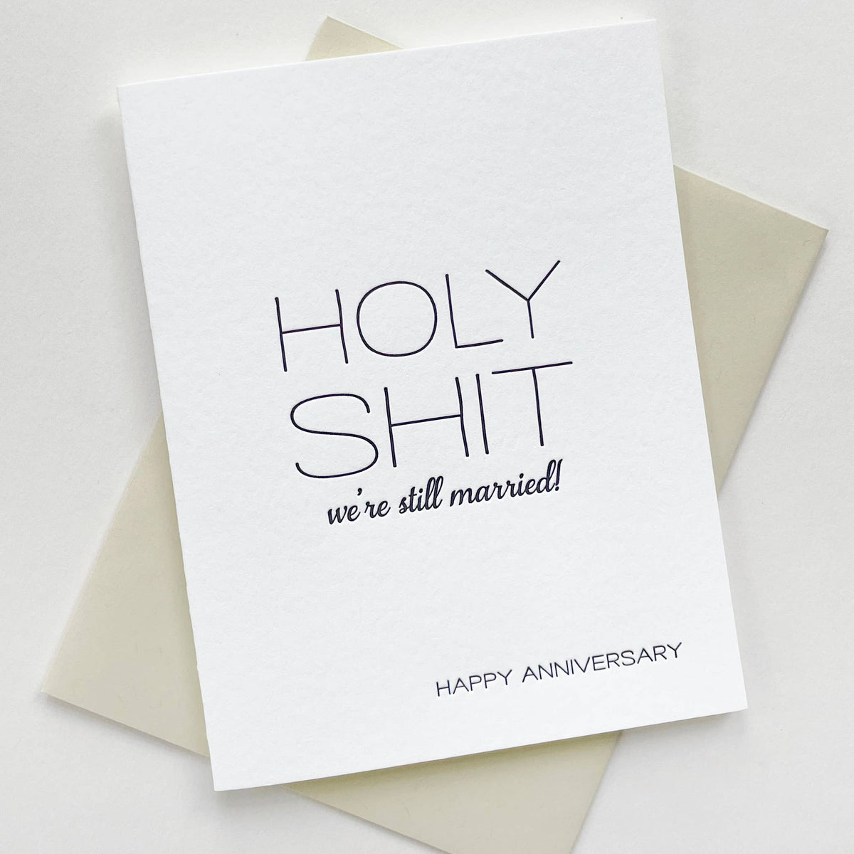 Holy Shit Anniversary Card