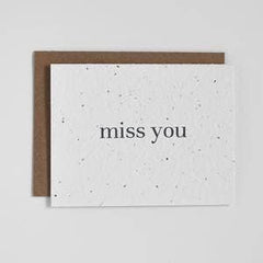 Classic Miss You - Plantable Greeting Card