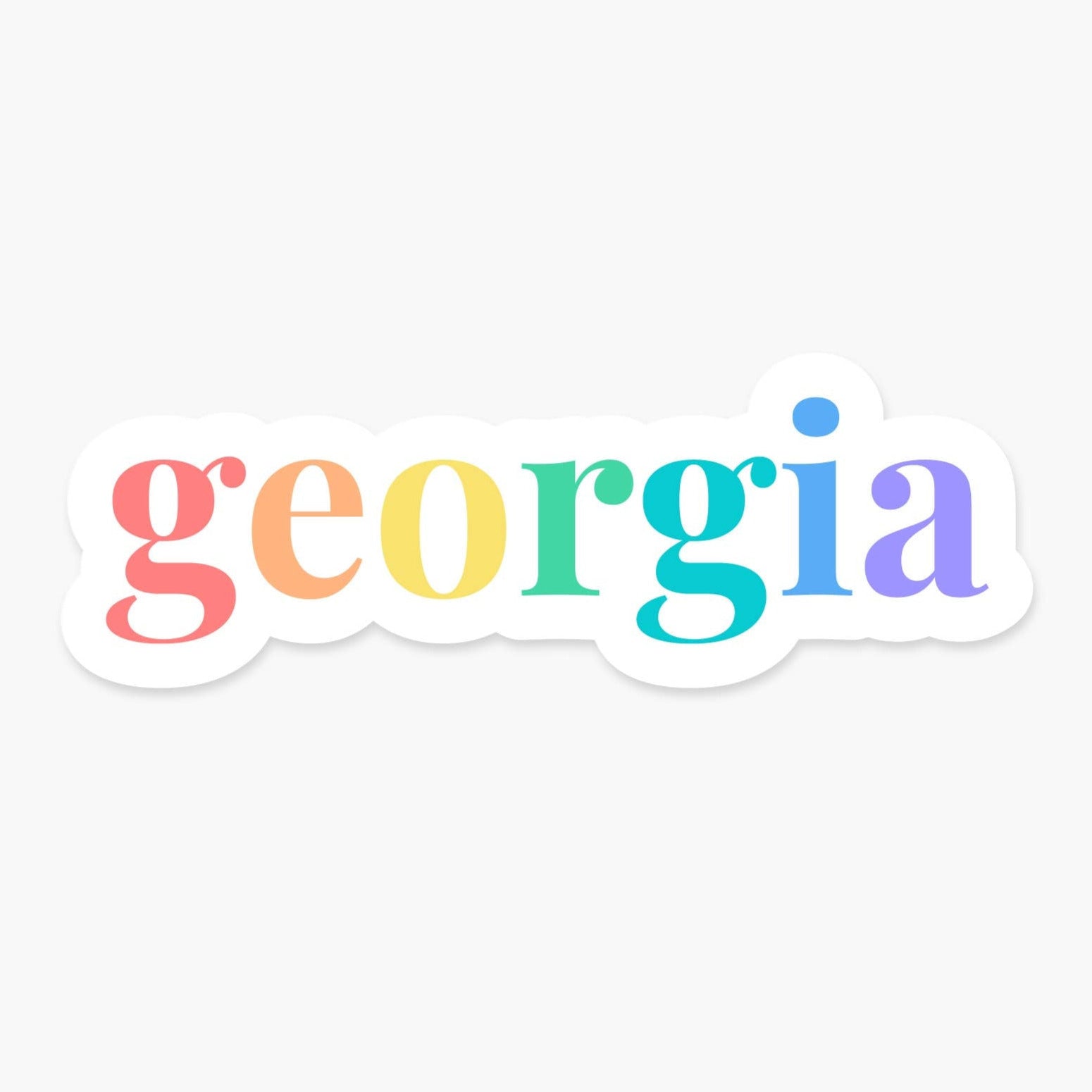 Georgia Colorful Sticker