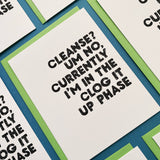 No Cleanse Card