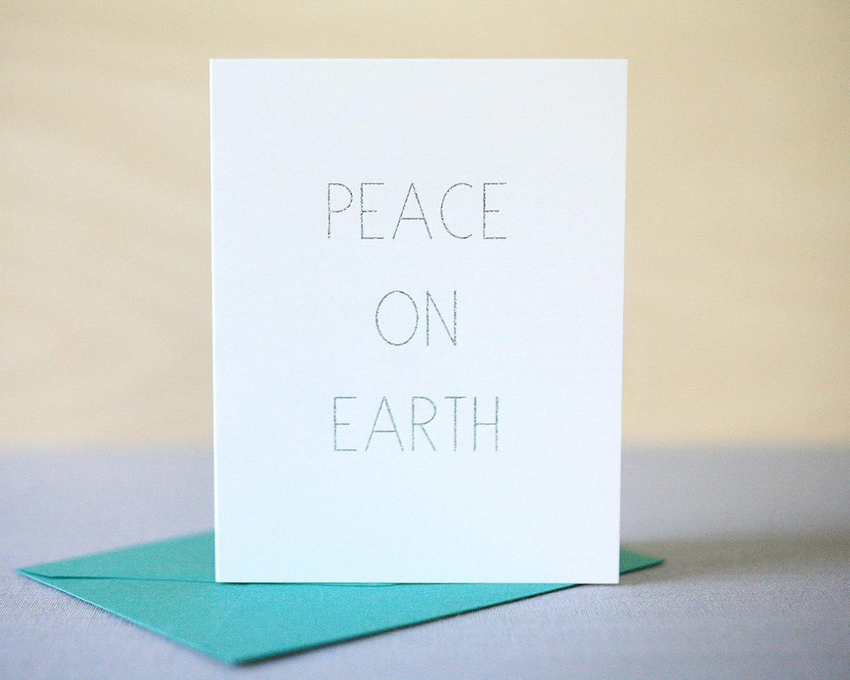 Peace on Earth Letterpress Holiday Card