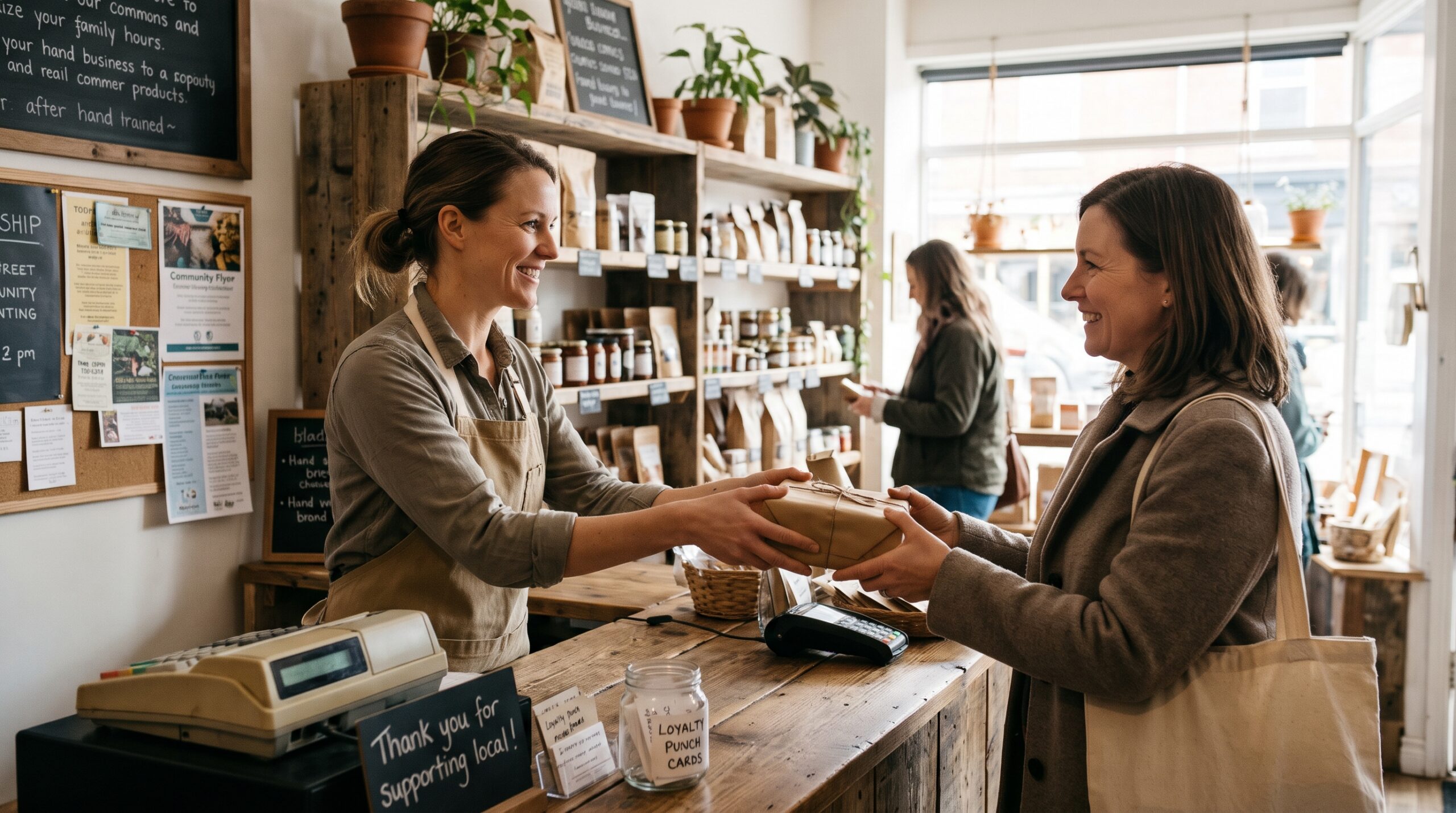 Build customer loyalty by providing personalized service and rewarding repeat customers in a local retail shop.